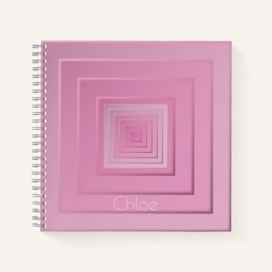 Klassengeometrische Quadrate Notizblock (Vorderseite)