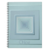 Klassengeometrische Quadrate Notizblock (Vorderseite)