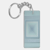 Klassengeometrische Quadrate Schlüsselanhänger (Vorderseite links)