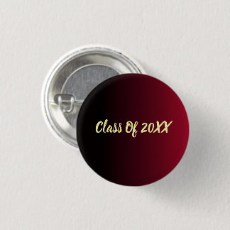 Klassenjahr Burgund-Schwarz Ombre Pin-Akzente Button