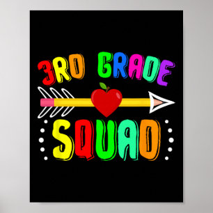 Klassenkameraden 3. Klasse Zurück zur Schule Lehre Poster