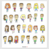 Klassenkameraden Aufkleber (Blatt)