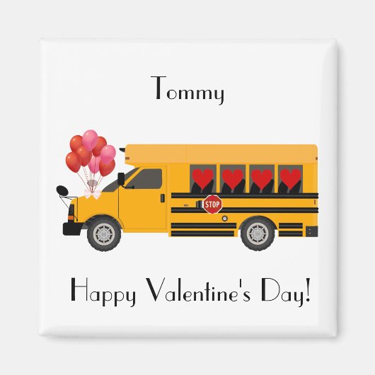 Klassenkameraden Valentine's Day Magnet School Bus (Vorne)
