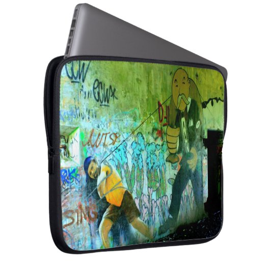 Klassenkampf Graffiti-Kunstfall Laptopschutzhülle (Vorne Rechts)