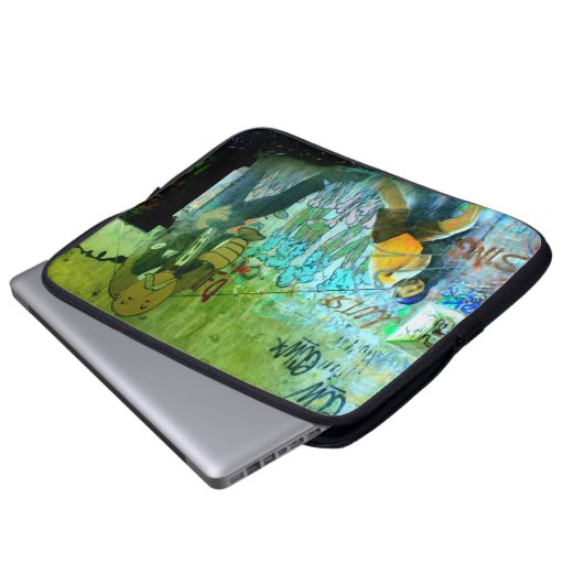 Klassenkampf Graffiti-Kunstfall Laptopschutzhülle (Vorne Knopf)