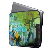 Klassenkampf Graffiti-Kunstfall Laptopschutzhülle (Vorderseite Links)