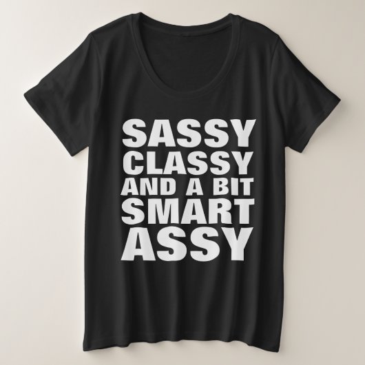 KLASSENKLASSE UND SMART ASSY PLUS-GRÖSSE-T - SHIRT (Design vorne)