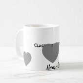 "Klassenkönigin. Zuhause Held." Kaffeetasse (Vorderseite Links)