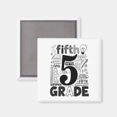 Klassenlehrer der 5. Klasse Typografie-Team Fünfte Magnet (Vorderseite/Rückseite)