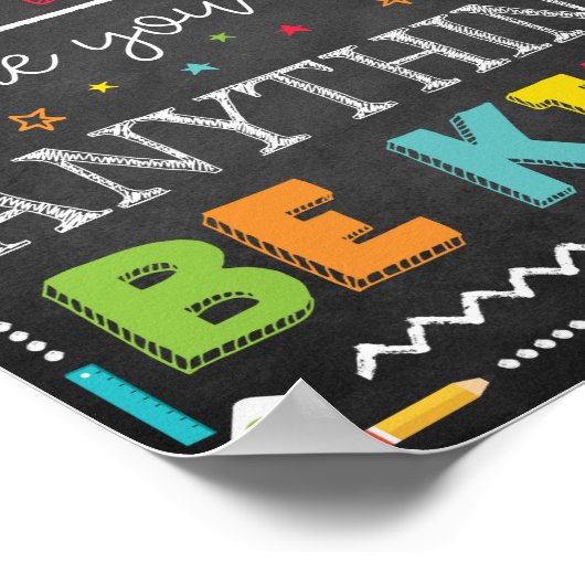 Klassenlehrer Schuldekoration ist freundlich unter Poster (Ecke)