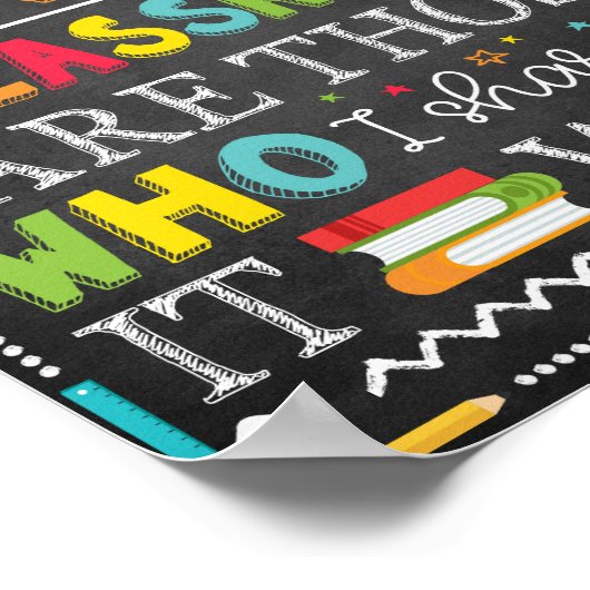 Klassenlehrer Schuldekoration Unterschreiben Poste Poster (Ecke)