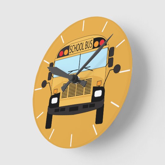 Klassenlehrer und Schulbusfahrer Runde Wanduhr (Winkel)