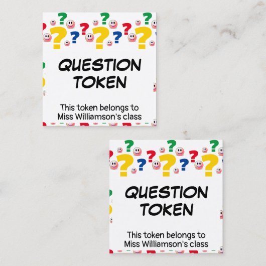 Klassenmanagement FRAGTE eine FRAGESTÜTZTE KARTE (Vorne/Hinten)