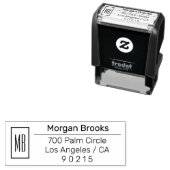 Klassenname und Monogramm-Adresse Permastempel (Beispiel)