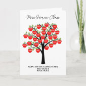 Klassennamen Lehrer danke Ihnen Apfelbaum Karte (Vorderseite)