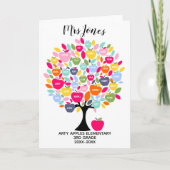 Klassennamen Lehrer danke Ihnen Apfelwortkunst Karte (Vorderseite)