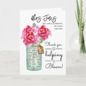 Klassennamen Lehrer danke Ihnen Bouquet von Blume Karte (Vorderseite)
