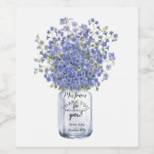 Klassennamen Lehrer danke Ihnen Bouquet von Blume Weinetikett