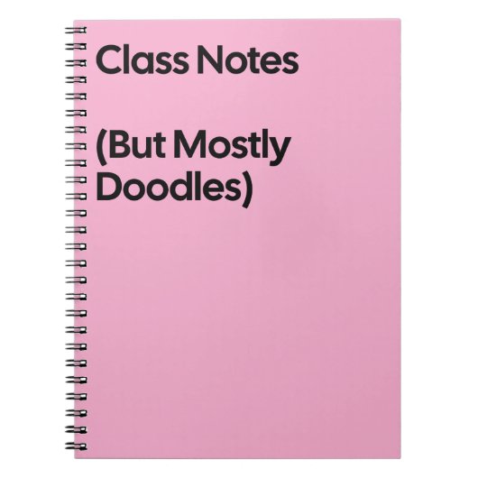 Klassennotizen Kritzelnotizbuch Notizblock (Vorderseite)