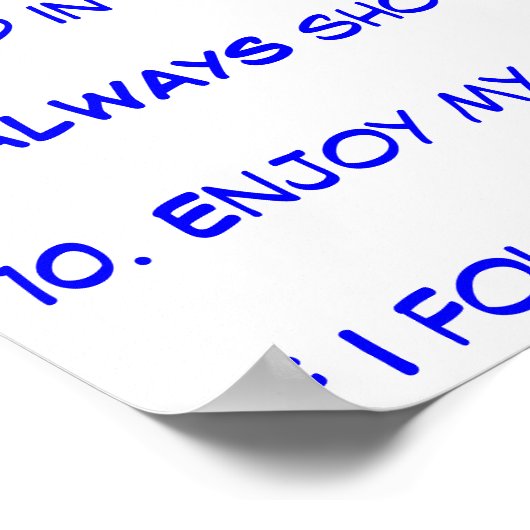 Klassenordnung Poster (Ecke)