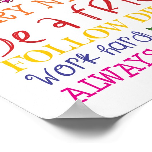 Klassenordnung Poster (Ecke)