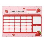 Klassenplan Notizblock (Vorderseite)