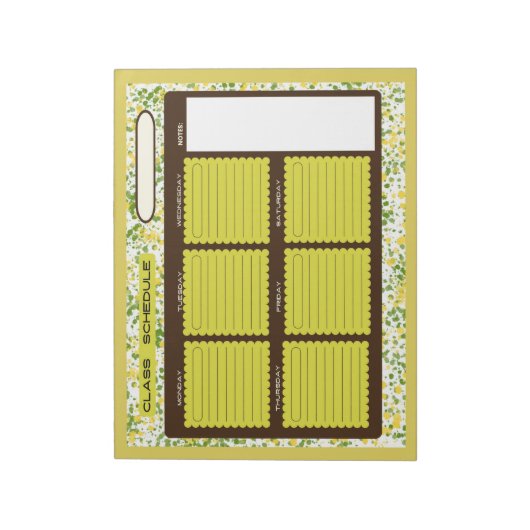 Klassenplan Notizblock (Rotiert)