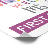 Klassenraum Begrüßungstür-Zeichen in Mute Boho Reg Poster (Ecke)