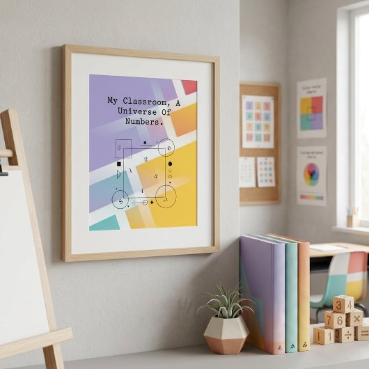 Klassenraum Universum der Zahlen | Mathewelt Poster