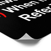 Klassenregeln (dunkel) poster (Ecke)