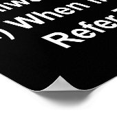 Klassenregeln (ganz weißer Text) Poster (Ecke)