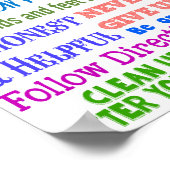 Klassenregeln, Lehrergeschenk, Geschenk für die Bi Poster (Ecke)