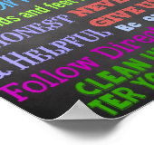 Klassenregeln, Lehrergeschenk, Geschenk für die Bi Poster (Ecke)