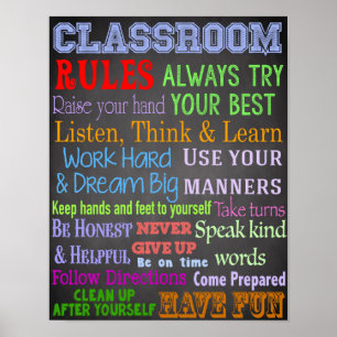 Klassenregeln, Lehrergeschenk, Geschenk für die Bi Poster