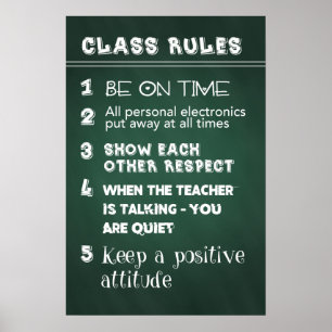 Klassenregeln Poster