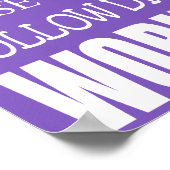 Klassenregeln Poster (Lila), 12" x 36" (Ecke)