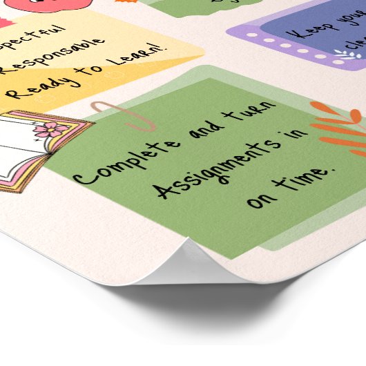 Klassenreglerposter Poster (Ecke)