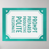 Klassenreglerposter Poster (Vorne)