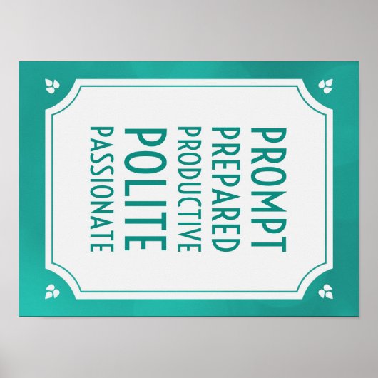 Klassenreglerposter Poster (Vorne)