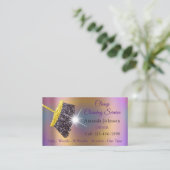 Klassenreiniger Service Magaid Gold Silver Hologra Visitenkarte (Stehend Vorderseite)