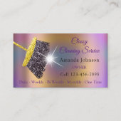 Klassenreiniger Service Magaid Gold Silver Hologra Visitenkarte (Vorderseite)