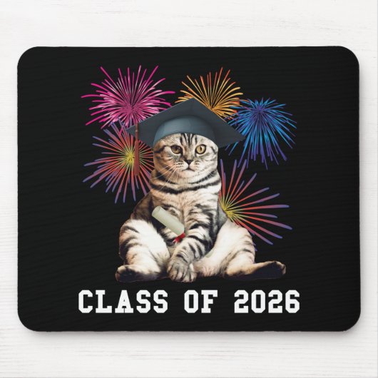 Klassenstufe 2026 Katzenliebhaber Mousepad (Vorne)