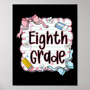 Klassenstufe Acht Zurück zur Schule für Mädchen Ro Poster