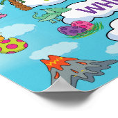 Klassenübersicht in Dinosaurier-Thema Poster (Ecke)