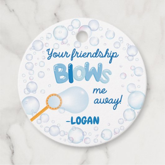 Klassenvalentines: blubble favors geschenkanhänger (Vorderseite)