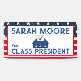 Klassenwahl" Schule für blaue und rote Wahlen Banner