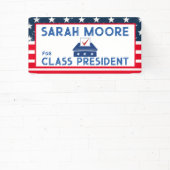 Klassenwahl" Schule für blaue und rote Wahlen Banner (InSitu)