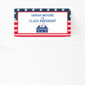 Klassenwahl" Schule für blaue und rote Wahlen Banner (InSitu)