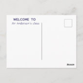 Klassenwillkommen Postkarte (Rückseite)