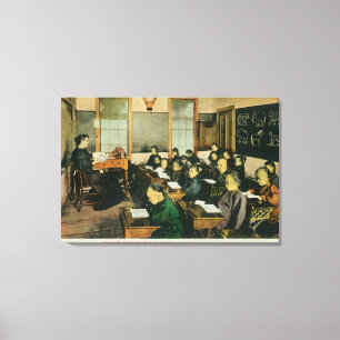 Klassenzimmer-Ansicht einer chinesischen Leinwanddruck